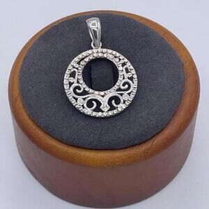 Vintage Jacmel Mauritius 925 Sterling Silver Filigree Circle Pendant